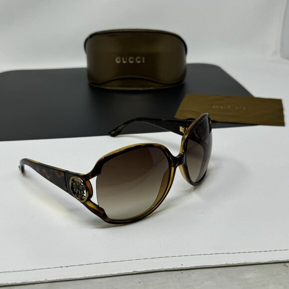 GUCCI Sunglasses Butterfly Tortoise shell GG 3061/S Italy 1934 Knight Logo